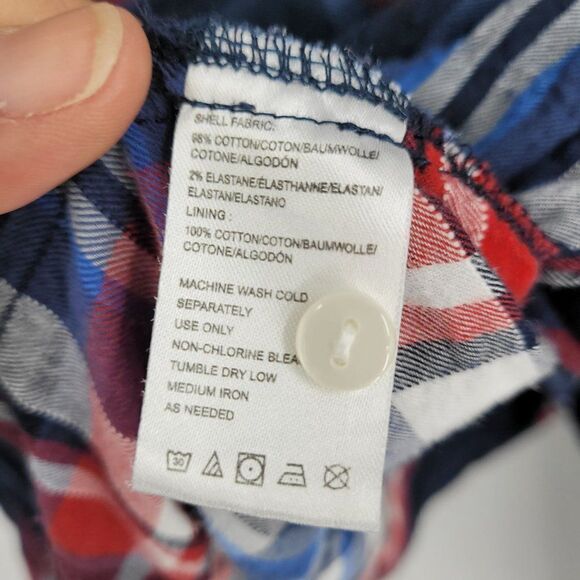 Anthropology Isabella Sinclair Dress Tartan Plaid Handkerchief Midi Blue XS - Picture 13 of 13